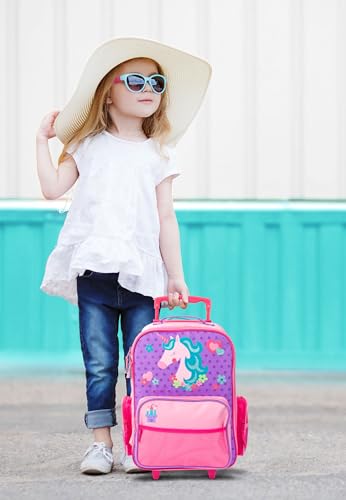 Stephen Joseph Kids Classic Rolling Luggage, Kids Luggage, Toddler Rolling Travel Carry On, Kids Suitcase with wheels,