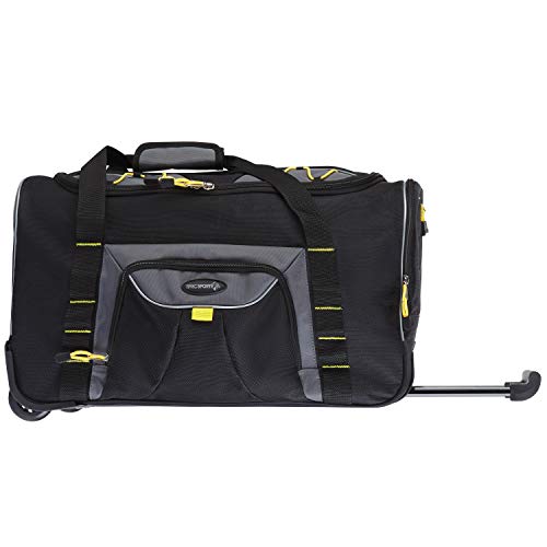 TPRC Sierra Madre Duffel Bag, Black, 21" Rolling