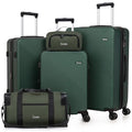 Eeeza Expandable Luggage Sets 5 Piece,Suitcases with Detachable Wheels,ABS Hard Case Luggage with TSA Lock Spinner Wheels,Carry On Luggage Set