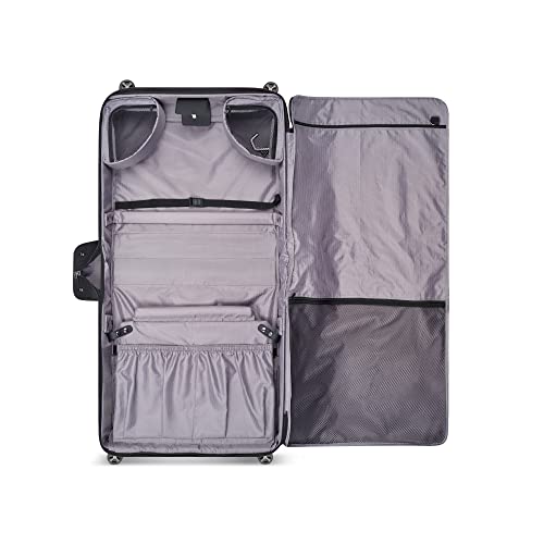 DELSEY PARIS Helium DLX - Rolling Garment Bag with Spinner Wheel - Lightweight Travel Garment Bag - SECURITECH Zip - Suit and Dresses Rolling Travel Bag - Checked Size, Black