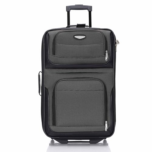 Travel Select Amsterdam Softside Expandable Luggage with Rolling Wheels, Gray, 4-Piece Set (15/21/25/29)