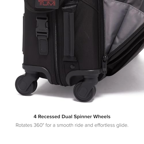 TUMI - Alpha Garment 4 Wheeled Carry-On - Garment Compartment Fits 6 Suits or Dresses - Carry On Luggage for Travel - Black