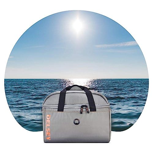 DELSEY Paris Egoa Travel Duffel Bag made from 100% Recycled Materials, Light Gray, 18 Inch
