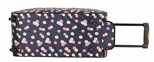 LUCAS Designer Carry On Luggage Collection - Lightweight Pattern 22 Inch Duffel Bag- Weekender Overnight Business Travel Suitcase with 2- Rolling Wheels (Ditty Floral)