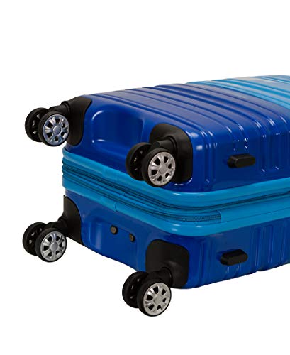 Rockland Melbourne Hardside Expandable Spinner Wheel Luggage, Carry-On 20", Two Tone Blue