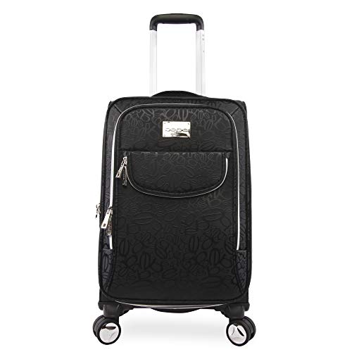 BEBE Carissa 21" Expandable Spinner Carry-on Carry-On Luggage, Bebe Tossed Black