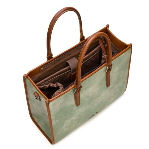 Montana West Laptop Tote Bag for Women 15.6 Inch Waterproof Leather Computer Bags Business Office Work Briefcase MWC-625GN