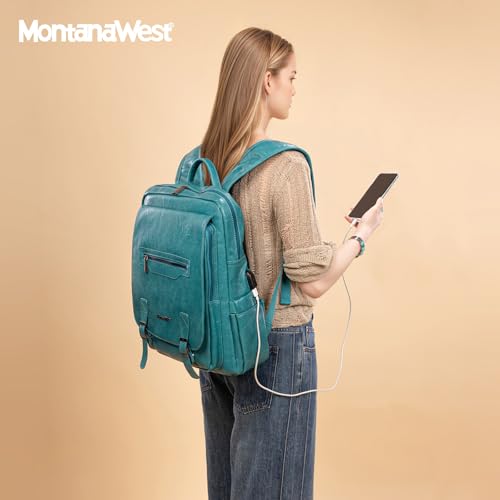 Montana West Laptop Backpack 15.6 Inch Work Backpack Purse for Women Travel Casual Daypack Bookbags with USB Port