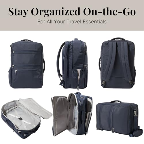Baggallini Modern Convertible Travel Backpack - Lightweight 11.8"x17.7"x 8.5" Duffel Weekender w/Laptop Pocket