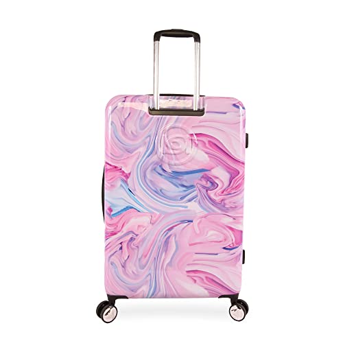 BEBE Women's Luggage Hardside Spinner, Fuchsia Marble, Check-in 29''