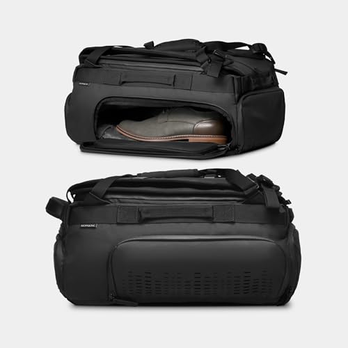 NOMATIC 30L Travel Bag- Convertible Duffel/Backpack, Carry-on Size for Airplane Travel, Everyday Use Laptop Bag, TSA Compliant Black Backpack