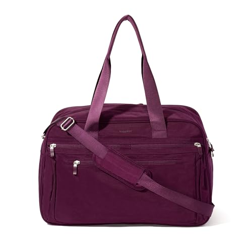 Baggallini Weekender Expandable Duffel - Lightweight 11x17 Inch Overnight Travel Bag