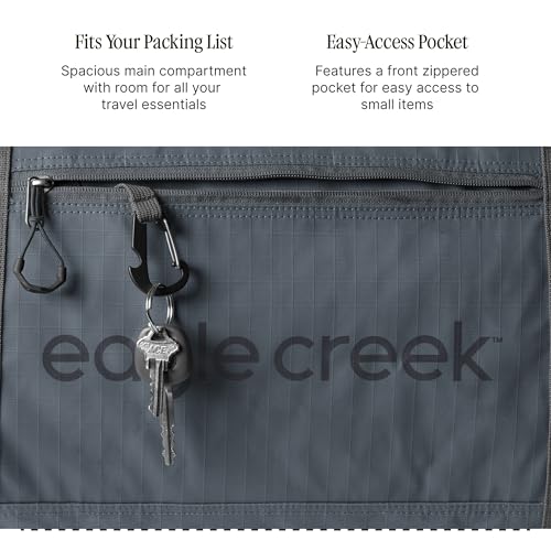 Eagle Creek No Matter What Rolling Duffel - Durable Rolling Bag for Travel - Adjustable Shoulder Strap - Heavy Duty Wheels - Lockable Zippers - Multiple Carry Options - 130L - Smoke