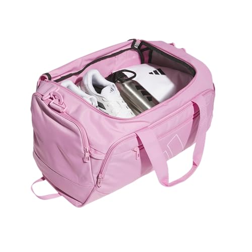 adidas Defender 5 Duffel Bag for Sports, Gym and Travel, Tropic Bloom/Clear Pink, OSFA