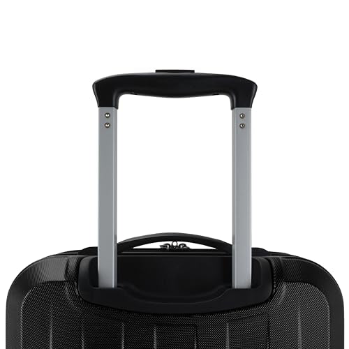 Elite Luggage Expandable Hardside Spinner Luggage, Black, 21" Carry-on