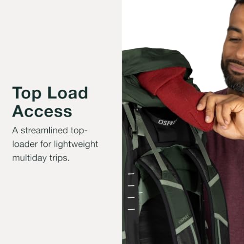 Osprey Talon 44L Men's Lightweight Hiking Backpack - Daypack for Travel & Camping, Black/Coal Grey, L/XL