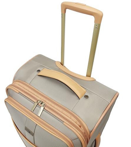 Dockers Seahorse Softside Expandable 8-Wheel Spinner Travel Checked Luggage, 24-Inch, New British Khaki