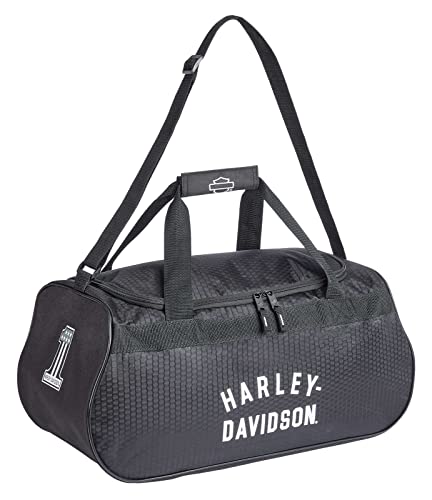 Harley-Davidson Off-White #1 Logo Sports Duffel Bag w/Shoulder Strap - Black