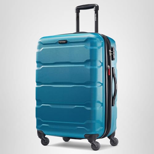 Samsonite Omni PC Hardside Expandable Luggage with Spinner Wheels, Caribbean Blue, Carry-On 20-Inch