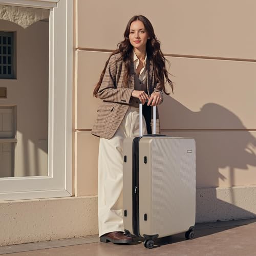 Eeeza Expandable Luggage Sets 5 Piece,Suitcases with Detachable Wheels,ABS Hard Case Luggage with TSA Lock Spinner Wheels,Carry On Luggage Set