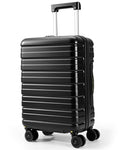 Lekesky 16 Inch Underseat Carry On Luggage Airline Approved, Small Hard Shell Suitcase with TSA Lock Spinner Wheels, Lightweight Personal Item Carry-On for Travel, Black
