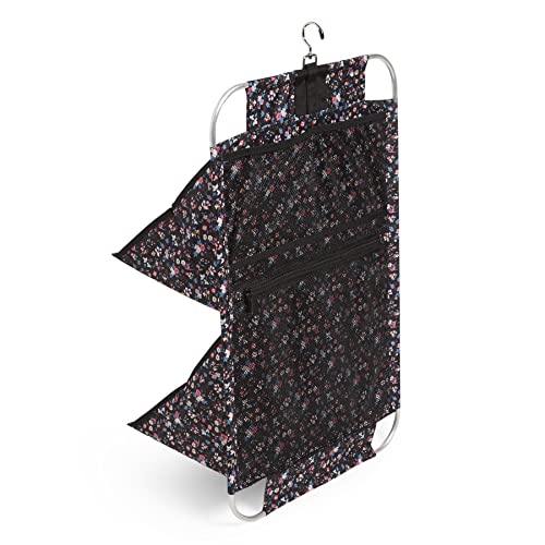 Vera Bradley Women's Softside Rolling Suitcase Luggage, Black, 22" Carry On & 27" Check In