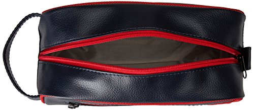 Nautica Mens Accessories Men's Top Zip Travel Kit Toiletry Bag Organizer Accessory, red, One Size