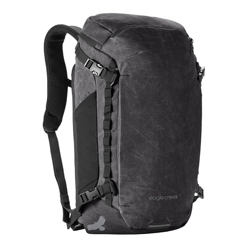 eagle creek Explore Backpack - Adventure Travel Backpack for Hiking - Comfortable Shoulder Straps - Easy Access Compartments - Reinforced Grab Handles - Removable Hip Belt - Black - 26L