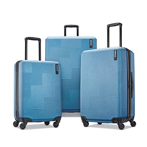 American Tourister Stratum XLT Expandable Hardside Luggage with Spinner Wheels, Blue Spruce, Carry-On 20-Inch