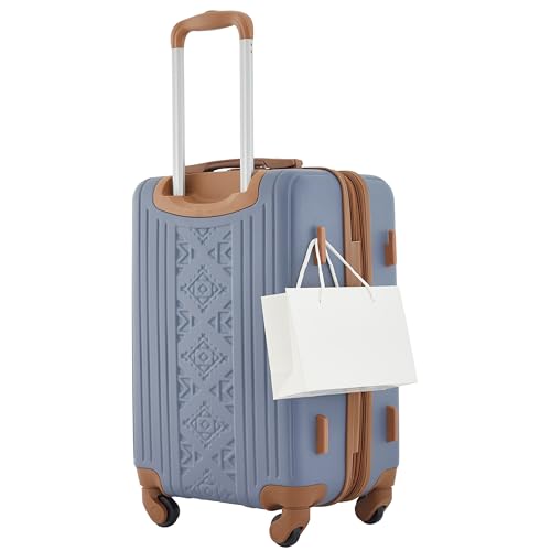 Wrangler 22" and 18" Heartland 2-Piece Carry-On Luggage Set, Vintage Indigo