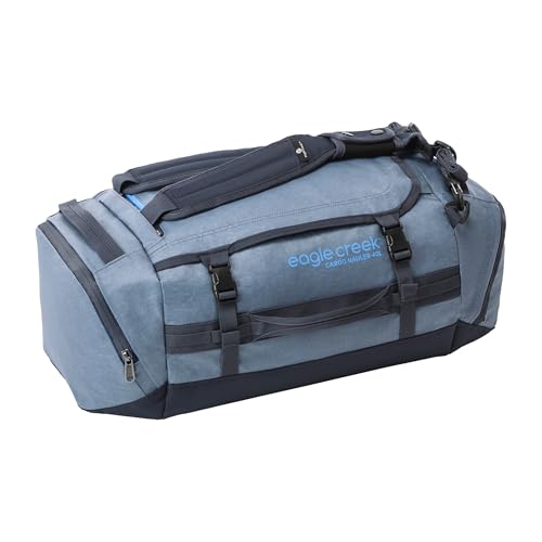 Eagle Creek Cargo Hauler Duffel Bag - Carry-On Duffel Bag for Travel - Easy Access Compartments - Lockable Zipper Opening - Water Resistant - Glacier Blue - 40L