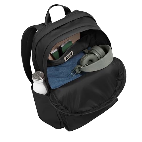 Away Featherlight Large Backpack for Travel & Work - Ergonomic Lightweight Bag with 16 Inch Laptop Sleeve, Passport Pocket & Trolley Sleeve,Jet Black