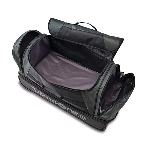 Samsonite Andante 2 Wheeled Duffel Bag – 28-Inch Durable Rolling Luggage with Inline Skate Wheels, Push-Button Handle & Spacious Compartments – Travel-Friendly and Lightweight - Moss Green/Black