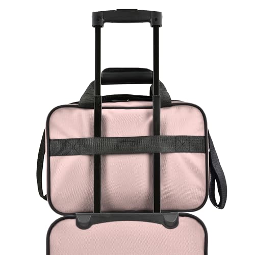 U.S. Traveler Rio 14" Travel Tote Bag, Lightweight 1200D Carry-On Bag for Women & Men, Pink