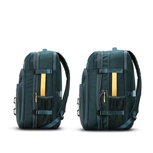 High Sierra Hi-Life Travel Backpack - Features 2-inch Expansion, WetPak Pockets, 17” Laptop Compartment, Stack-It Strap, Adjustable Sternum Strap, Fleece Pocket, Dual Water Bottle Pockets