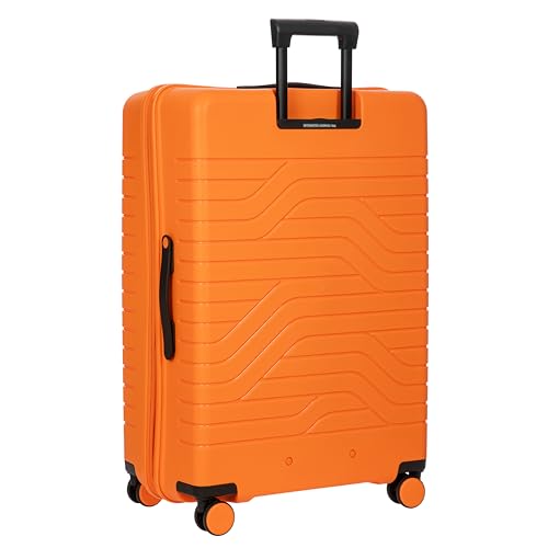 Bric's B|Y Ulisse Checked Luggage with Spinner Wheels – Expandable Lightweighted Hard Shell Suitcase, TSA Combination Lock - Removeable Wash Bag Included - 30 Inch, Orange