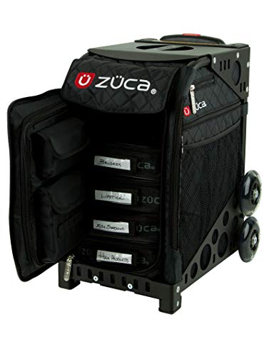 ZUCA Mystic Quilted Sport Insert Bag and Frame (Black) with Flashing Wheels