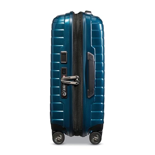 Samsonite Proxis Global Carry-On Hardside Luggage with Dual Spinner Wheels, Airline Approved - Innovative Roxkin™ Lightweight Shell With Ultimate Durability- TSA Lock, Telescopic Handle - Petrol Blue
