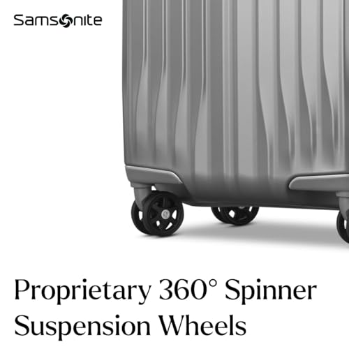 Samsonite UpLIFT X-Large Checked Hardside Luggage with Spinner Wheels - Airline-Approved, TSA Lock, Adjustable Handle System - Polycarbonate Hard Suitcase for Ultra Lightweight Travel - Silver Shimmer