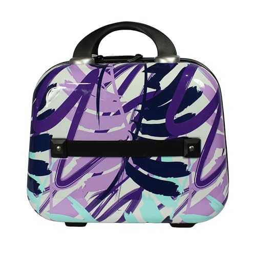 World Traveler VentureX Airline Approved 2-Piece Carry-On Luggage Set – Lightweight Hardside Polycarbonate Suitcase with Spinner Wheels - Tropical Leaves