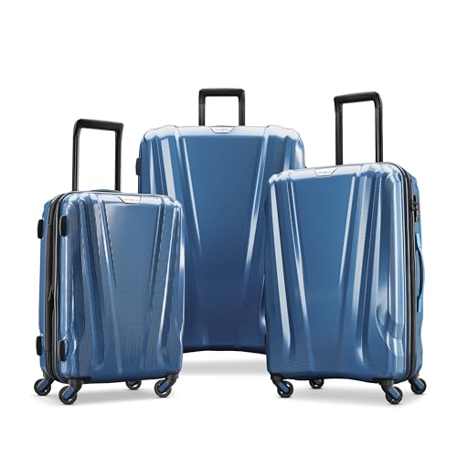 Samsonite SWERV DLX Spinner 4 Wheel 3-Piece Set Hard Side Travel Suitcase with Side Carry Handle, Telescopic Handle, and TSA Lock, Lagoon