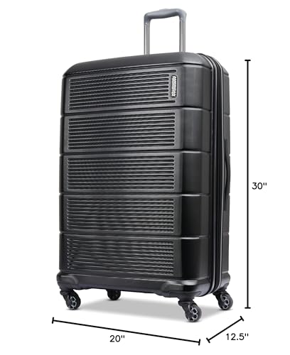 American Tourister Stratum 2.0 Expandable Hardside Luggage with Spinner Wheels, 28" SPINNER, Jet Black