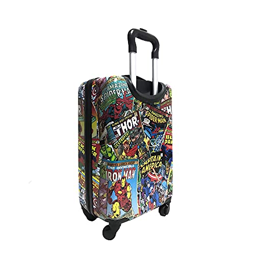 Fast Forward Marvel Comic Heroes Hard-Sided Tween Spinner Luggage, 20 Inches Carry-On Travel Trolley Marvel Suitcase for Kids