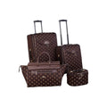 HomeStock Vintage Luggage Set 4 Piece - Antique Style Suitcase, Rolling Carry On, Doctor Bag, Cosmetic Case