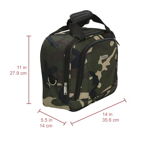 Rockland Fashion Softside Upright Luggage Set,Expandable, Wheel, Telescopic Handle, Camouflage, 2-Piece (14/19)