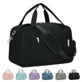 Narwey 18" Carry on Bag Underseat for Airplane Spirit Airlines Personal Item Travel Bag 18x14x8 Small Duffle Bag Duffel Bag Gym Weekender Overnight Bag with Wet Pocket for Women and Men (Black)