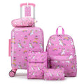 Rosamo Kid’s Luggage Set 6 Piece Suitcase Set 16’’ Hardside Luggage with Spinner Wheels Girls Boys Carry on Luggage Travel Rolling Luggage Airline Approved
