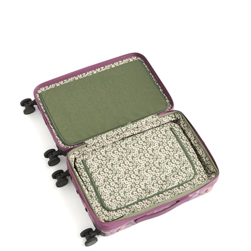 Hardside 22 Inch Adair Spinner Suitcase, Curly Tulips Purple, One Size