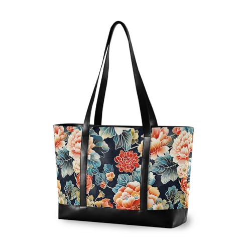 Japanese Water Lily Bloom Portable bag for laptop with zipper work bag with laptop for ladies with office bolsos secret para mujeres