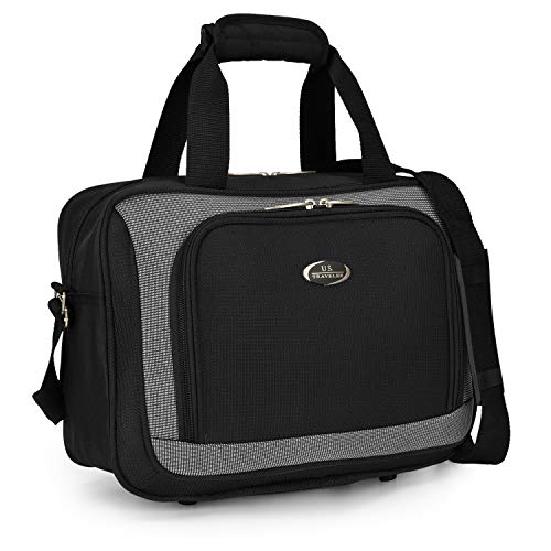 U.S. Traveler New Yorker Lightweight Expandable Rolling Luggage, Black, 4-Piece Set